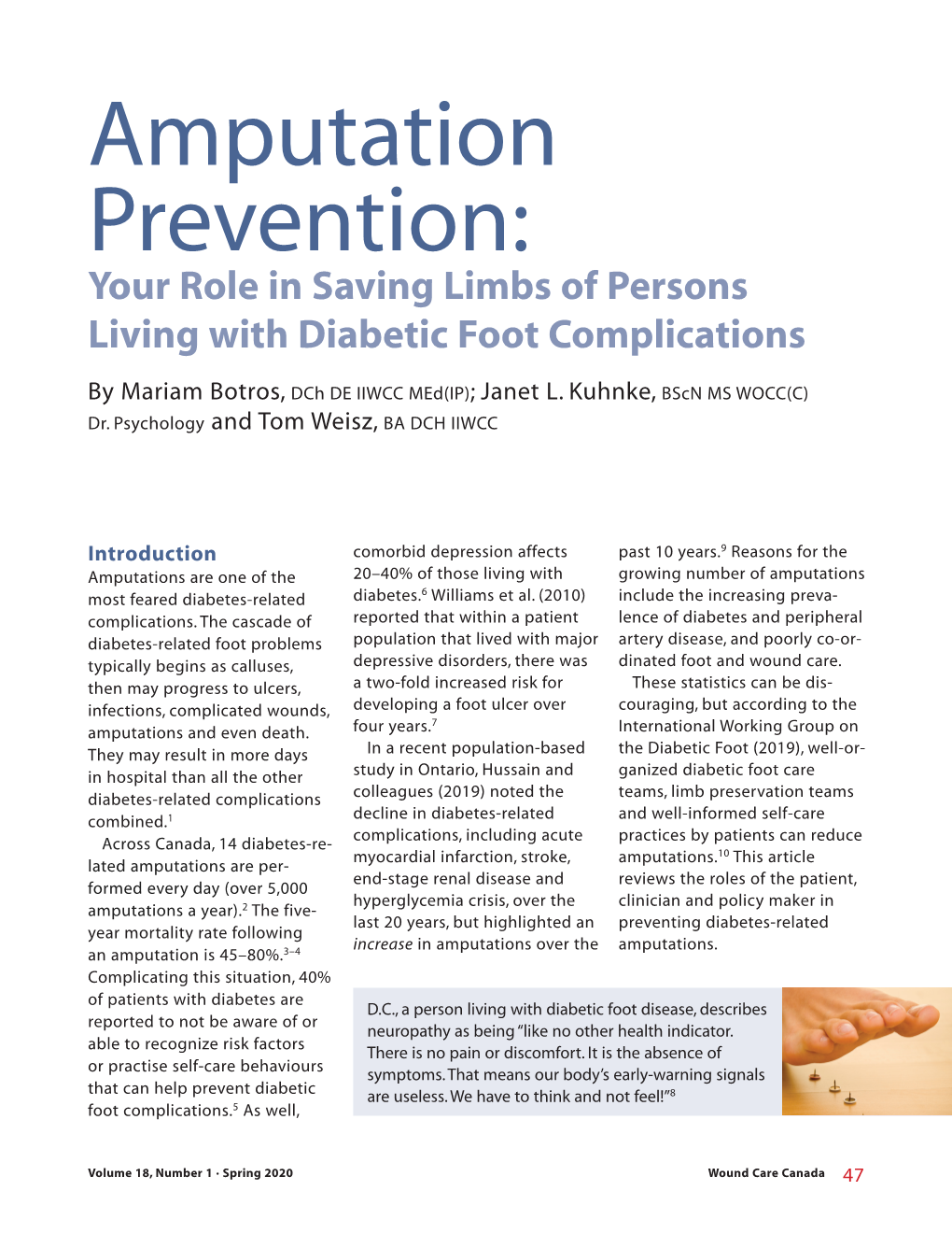 Amputation Prevention: Your Role in Saving Limbs of Persons Living with Diabetic Foot Complications