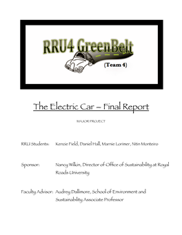 RRU4 Greenbelt Electric Car Final Report
