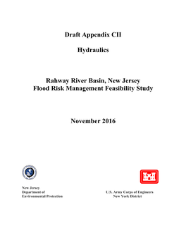 Draft Appendix CII Hydraulics Rahway River Basin, New Jersey Flood