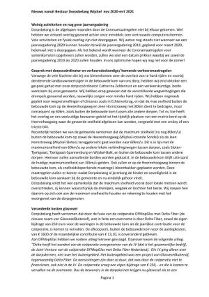 Pagina 1 Nieuws Vanuit Bestuur Dorpsbelang Wijckel Nov 2020-Mrt