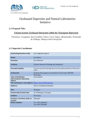 Geohazard Supersites and Natural Laboratories Initiative