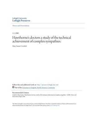 Hawthorne's Doctors a Study of the Technical Achievement of Complex Sympathies
