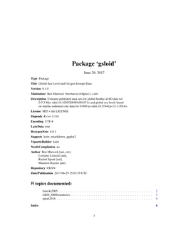 Package 'Gsloid'