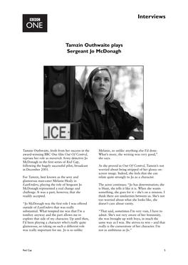 Tamzin Outhwaite Plays Sergeant Jo Mcdonagh