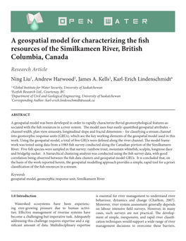 A Geospatial Model for Characterizing the Fish Resources of the Similkameen River, British Columbia, Canada