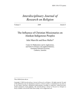 The Influence of Christian Missionaries on Alaskan Indigenous Peoples