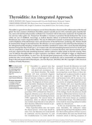 Thyroiditis: an Integrated Approach LORI B