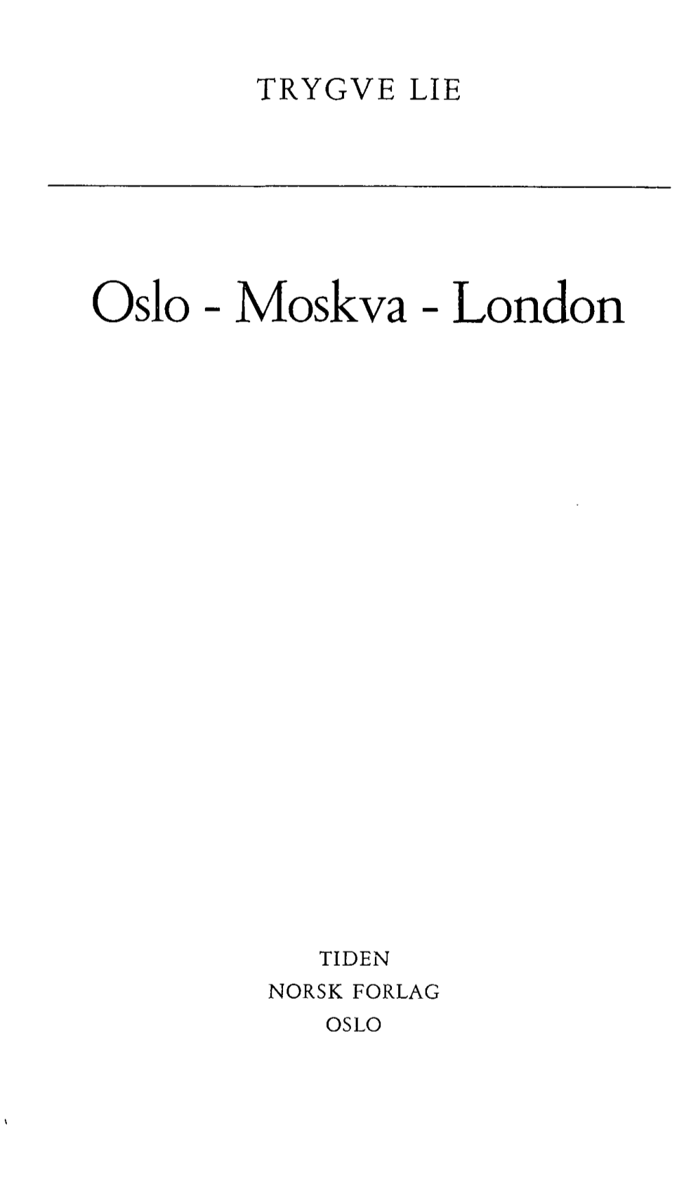 Moskva - London