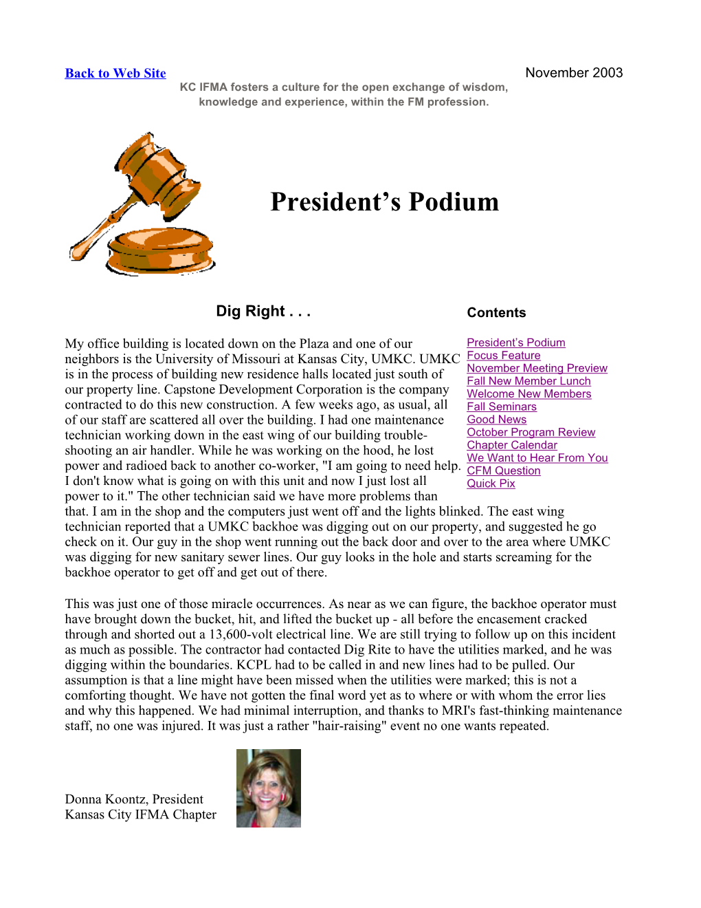 President's Podium