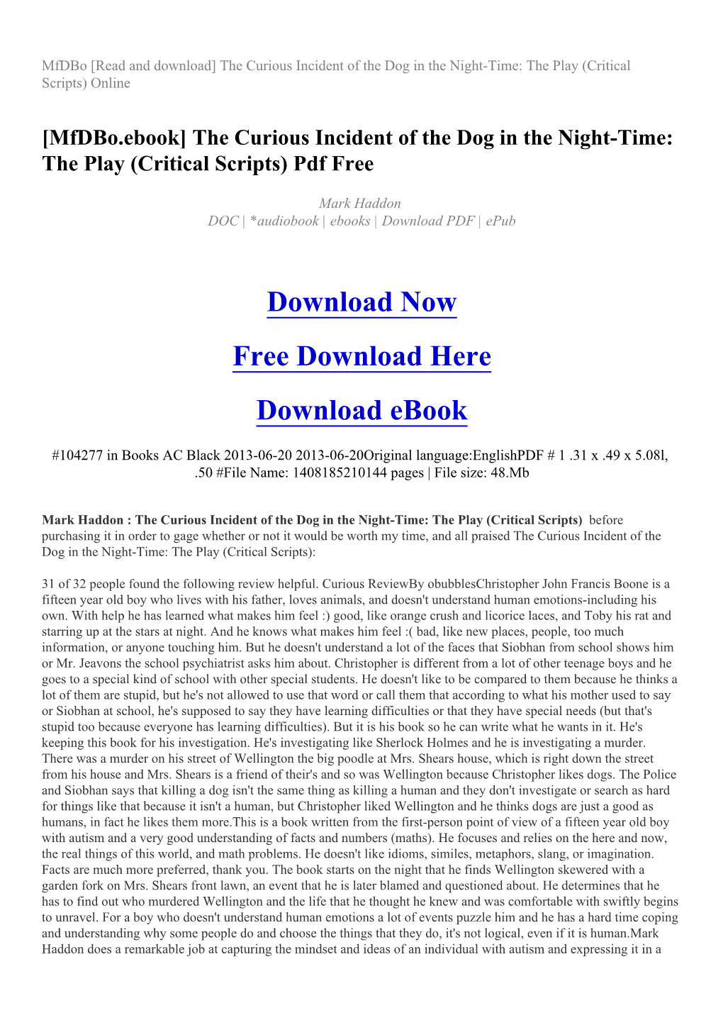 The Play (Critical Scripts) Online