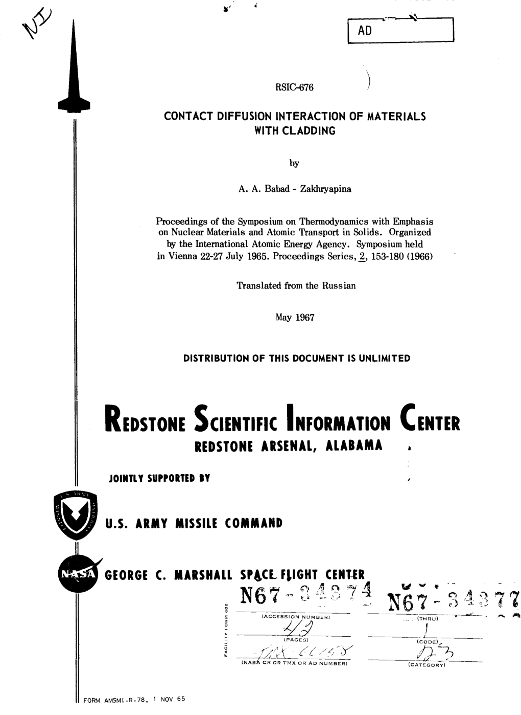 Redstone Scientific Information Center Research and Development Directorate U