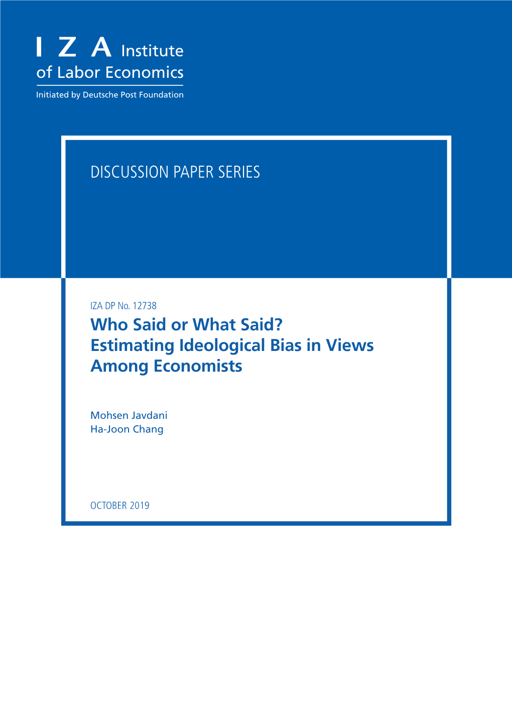 Estimating Ideological Bias in Views Among Economists