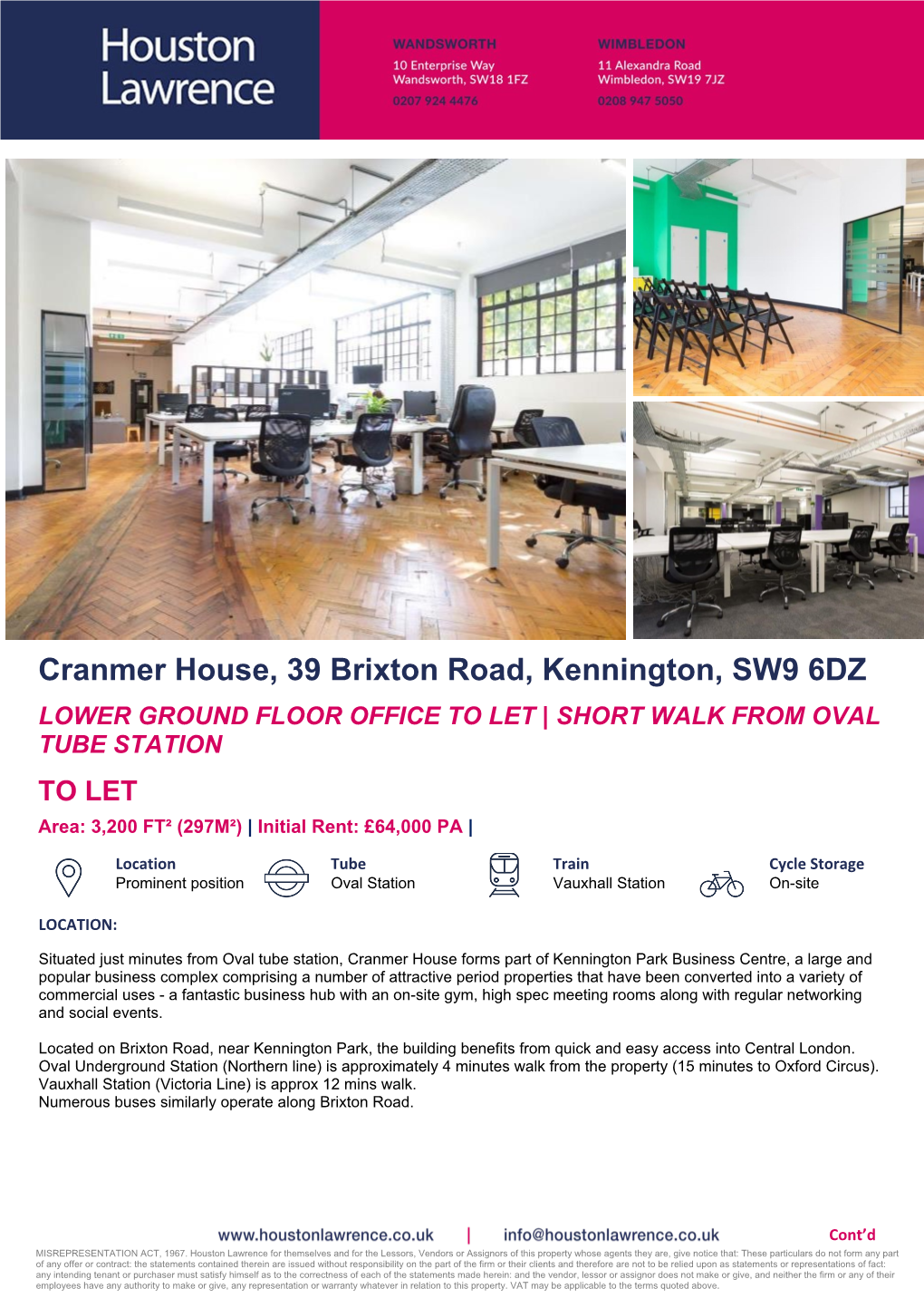 Cranmer House, 39 Brixton Road, Kennington, SW9