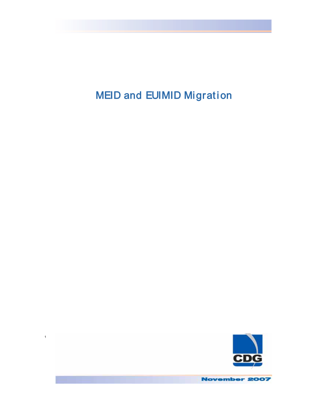 MEID and EUIMID Migration