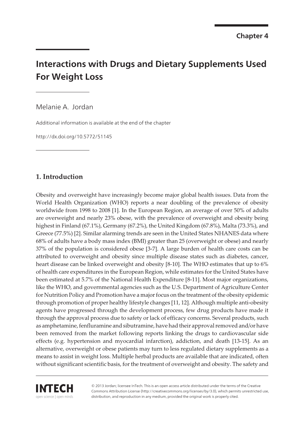 Interactions with Drugs and Dietary Supplements Used for Weight Loss