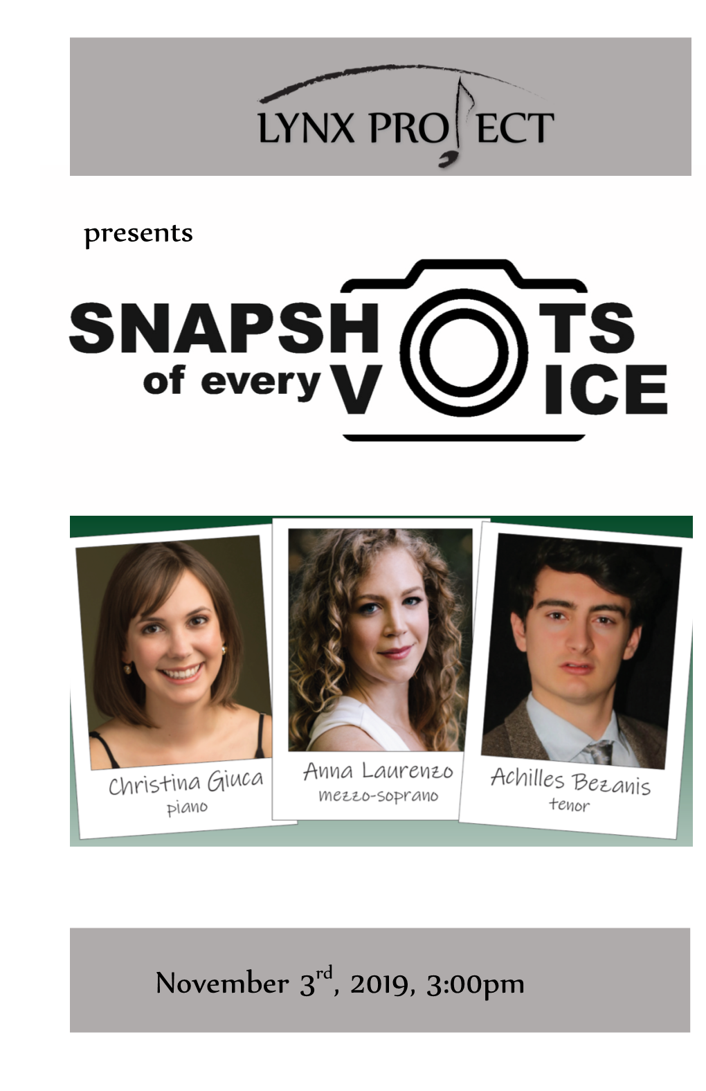 Snapshots 2019 Program