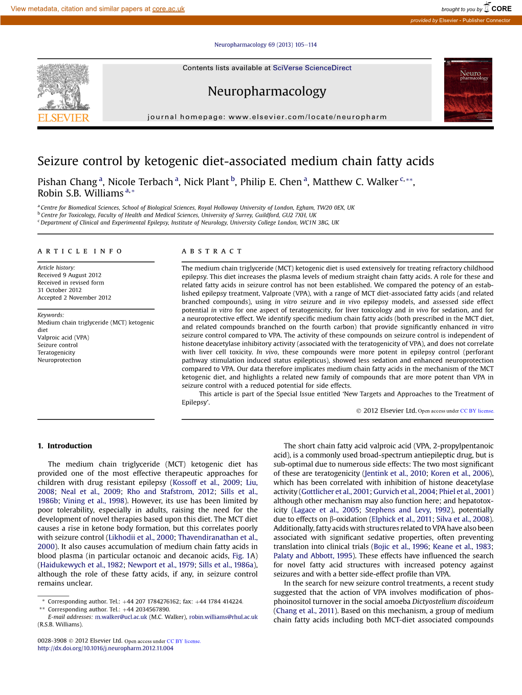 Seizure Control by Ketogenic Diet-Associated Medium Chain Fatty Acids