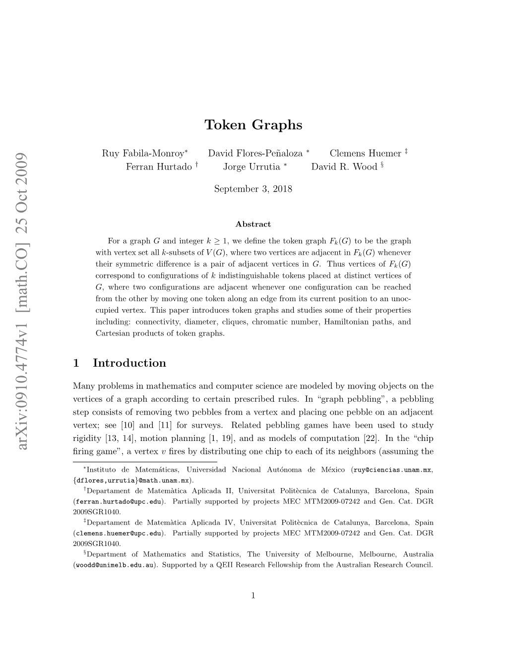 Token Graphs and Study Some of Their Properties