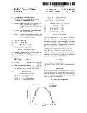 (12) United States Patent (10) Patent No.: US 7,074,961 B2 Wang Et Al