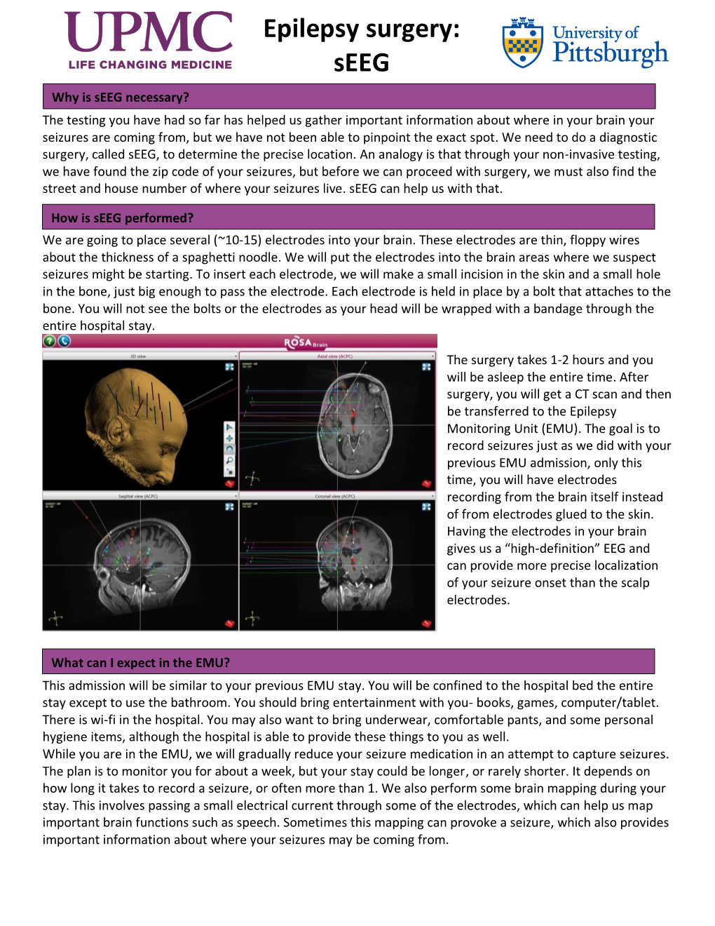 Epilepsy Surgery: Seeg