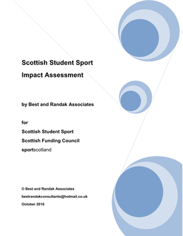 Scottish Student Sport Impact Assessment
