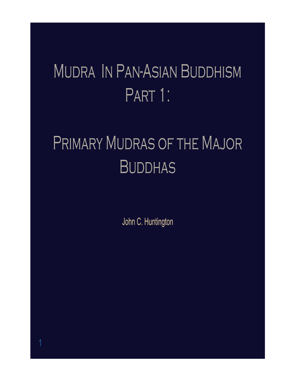 Mudra in Asian Buddhism
