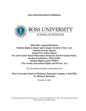 Ross University School of Medicine Annual Disclosure