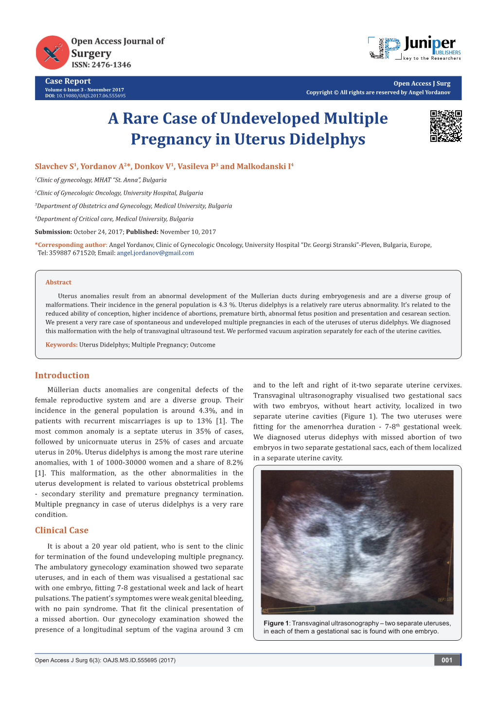 A Rare Case of Undeveloped Multiple Pregnancy in Uterus Didelphys