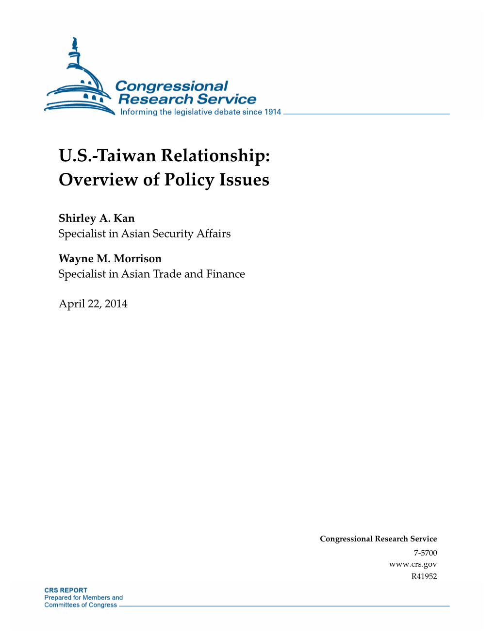 US-Taiwan Relationship