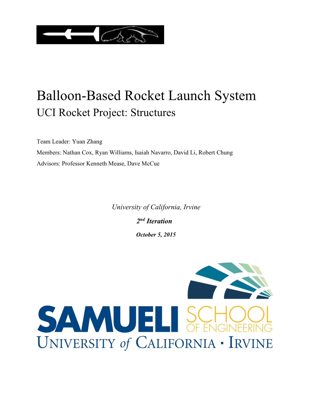 UCI Rocket Project: Structures Final Report