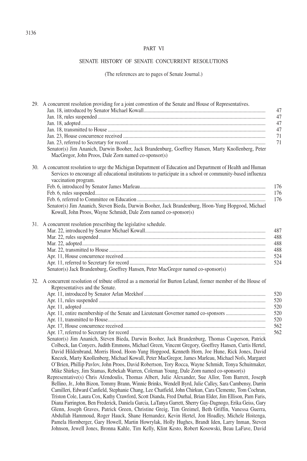 3136 REGULAR SESSION of 2018 29. a Concurrent Resolution Providing for a Joint Convention of the Senate and House of Representat