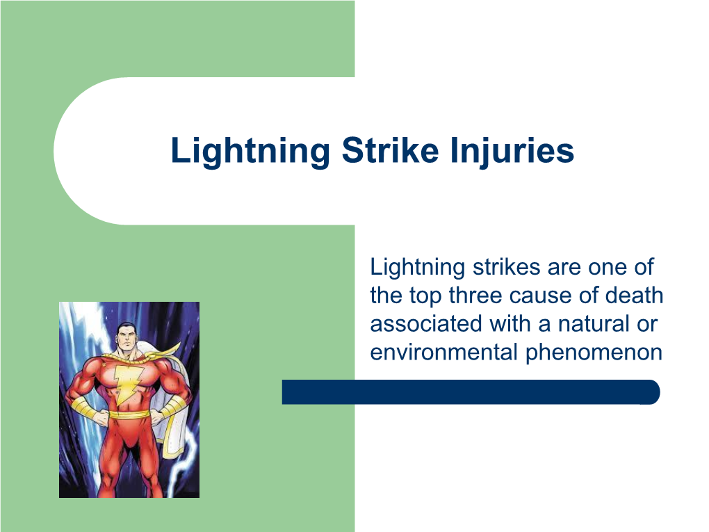 Lightning Strike Injuries
