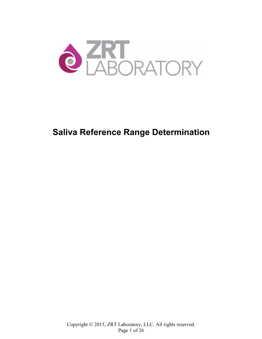 ZRT Reference Range Determination