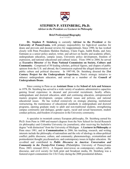 STEPHEN P. STEINBERG, Ph.D