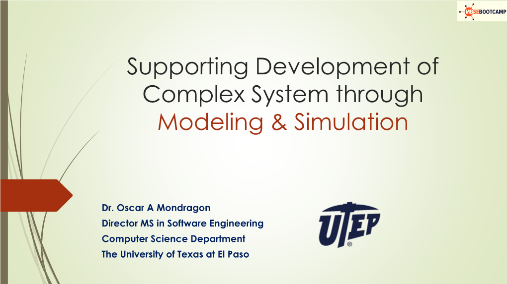 Modeling & Simulation Intro