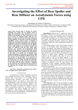 Investigating the Effect of Rear Spoiler and Rear Diffuser on Aerodynamic Forces Using CFD