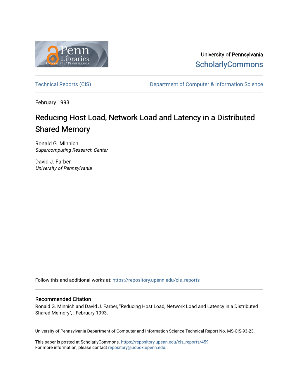 Reducing Host Load, Network Load and Latency in a Distributed Shared Memory