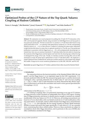 Optimized Probes of the CP Nature of the Top Quark Yukawa Coupling at Hadron Colliders