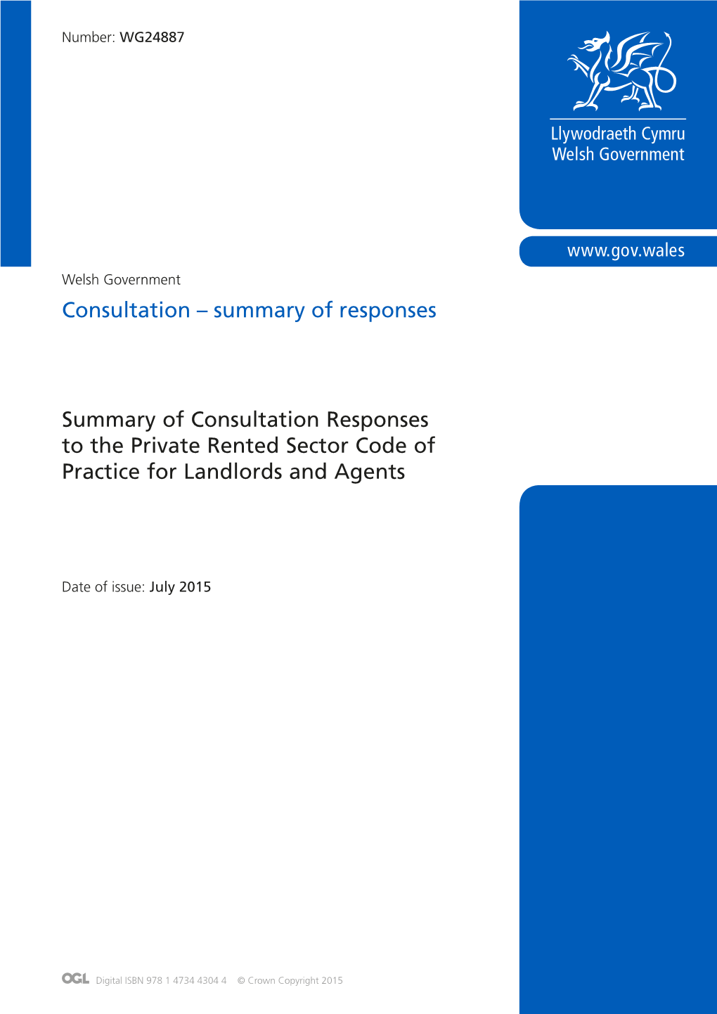 Summary of Consultation Responses to the Private Rented Sector Code of Practice for Landlords and Agents