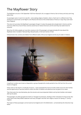 The Mayflower Story