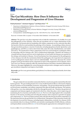 The Gut Microbiota: How Does It Inﬂuence the Development and Progression of Liver Diseases