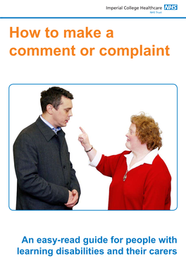 How to Make a Comment Or Complaint