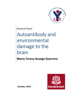 Doctoral Thesis Autoantibody and Environmental Damage to the Brain