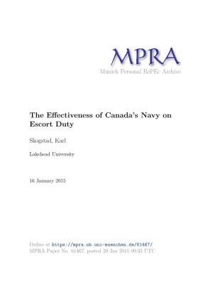 The Effectiveness of Canada's Navy on Escort Duty