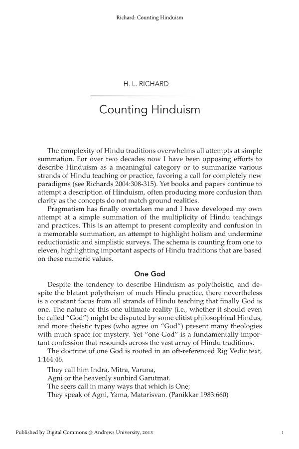Counting Hinduism