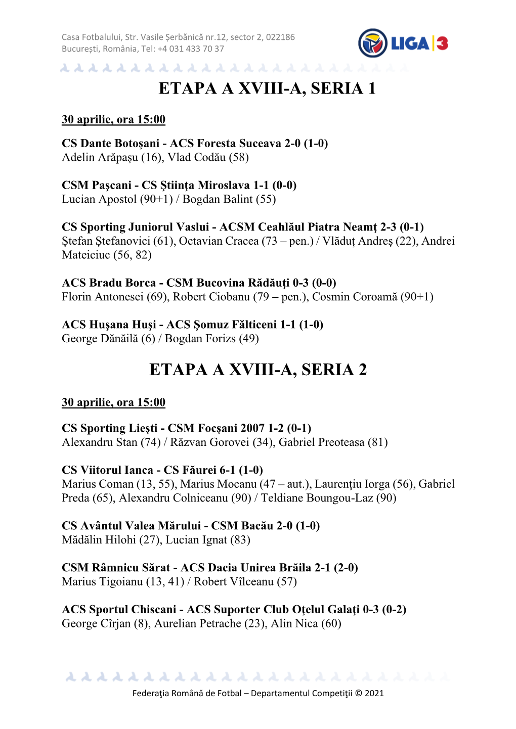 Etapa a Xviii-A, Seria 1