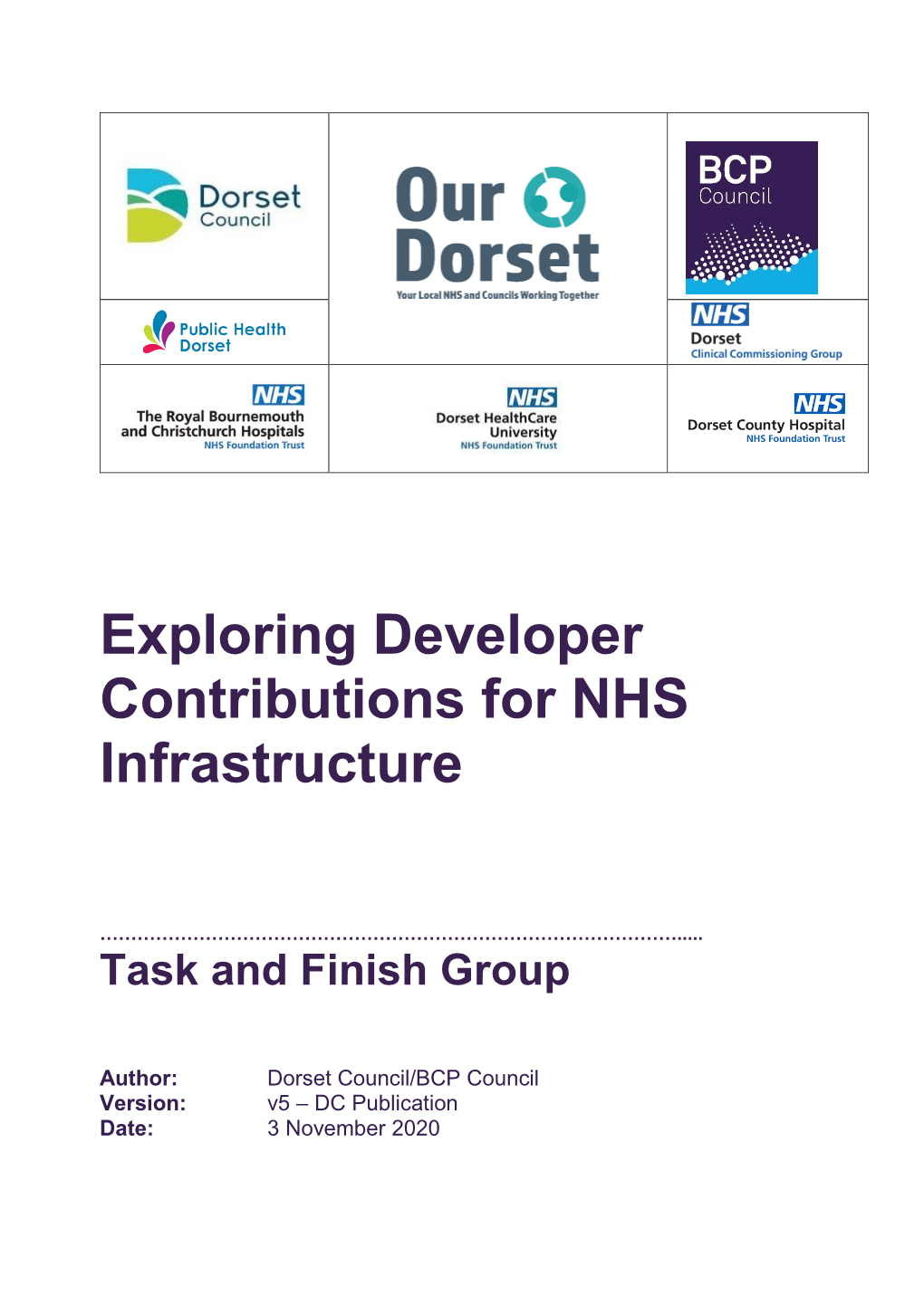 Developer Contributions for NHS Infrastructure