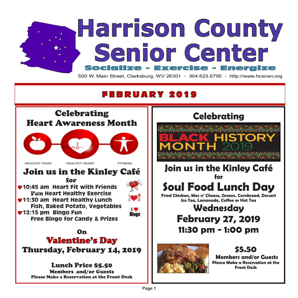 HCSC February 2019 Newsletter