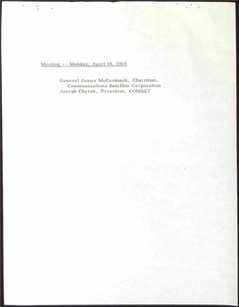 007 Comsat April 14, 1969 Meeting Materials