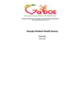 Georgia Student Health Survey State Report 2020
